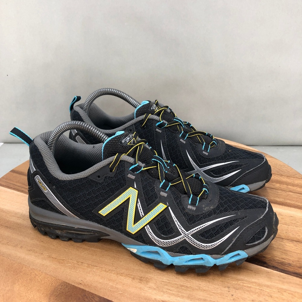 New Balance 710 Trail Running Shoes Athletic Black Blue Yellow Womens 8.5 B